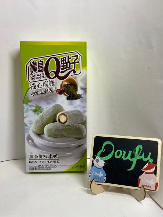 TW Green Tea Red Bean Mochi Roll 卷心麻糬 抹茶红豆牛奶 150g