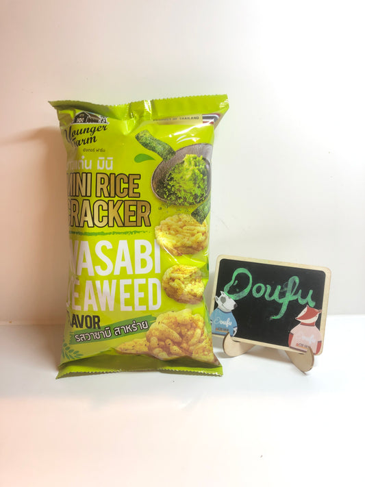 YF Mini Rice Cracker Wasabi Seaweed 芥末海苔迷你酥 60g