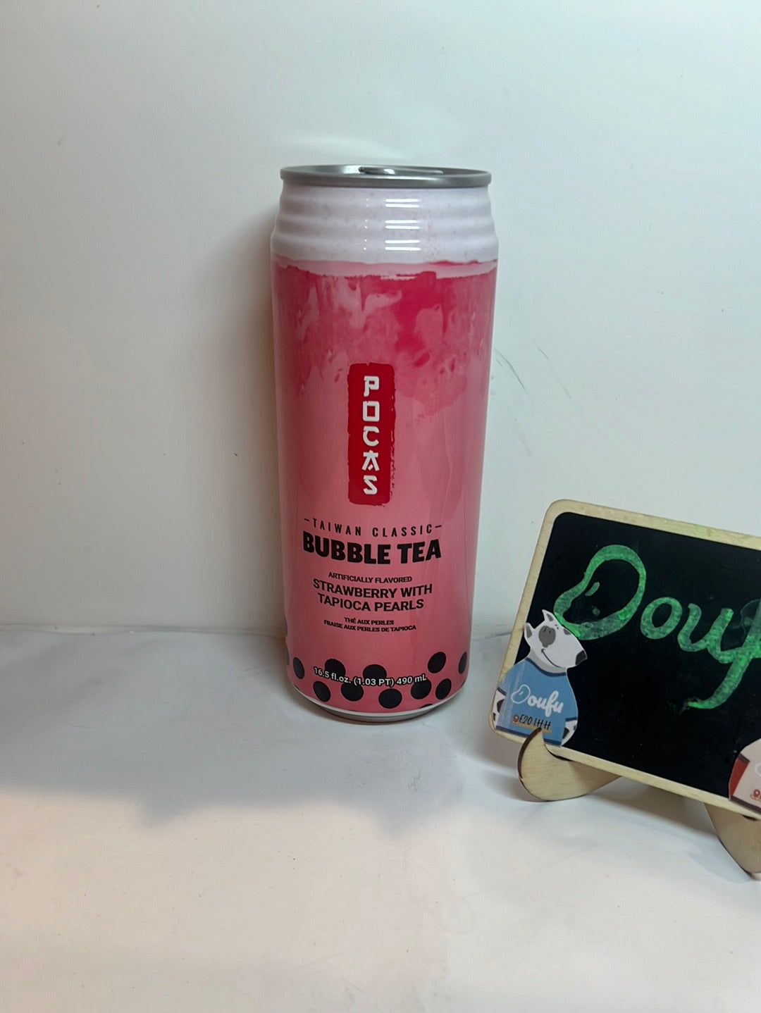 Pocas Bubble Tea Strawberry with Tapioca Pearls 草莓珍珠奶茶490ml