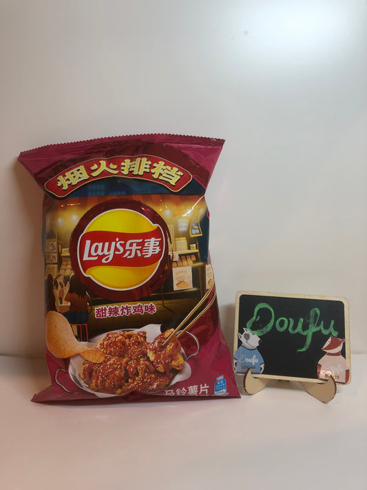 LAY Potato Chips-Sweet&Spicy Chicken乐事薯片-甜辣炸鸡味 70g