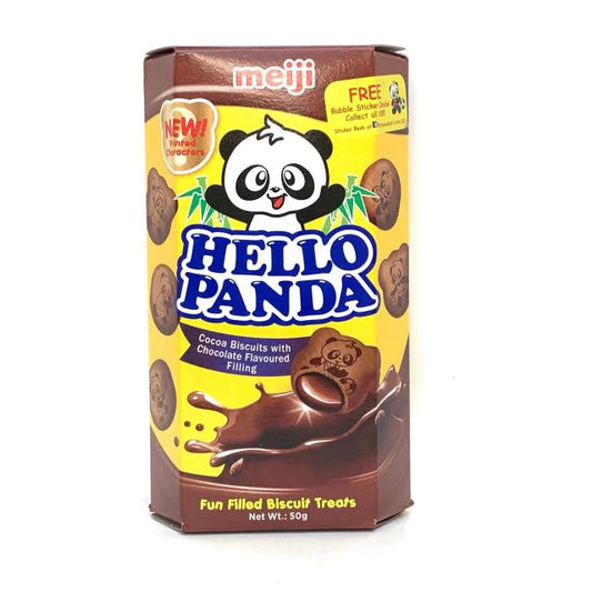 MEJI HELLO PANDA DOUBLE CHOCOLATE 明治熊猫巧克力饼干 50g