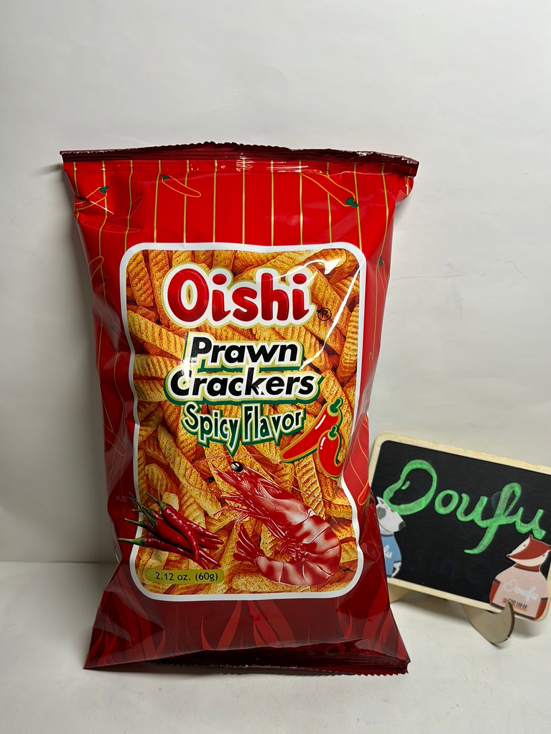 OISHI Prawn crackers-spicy 辣味虾条60g