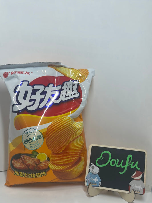 HLY Potato crisps grilled wing flavour 好丽友加勒比烤翅味 70g